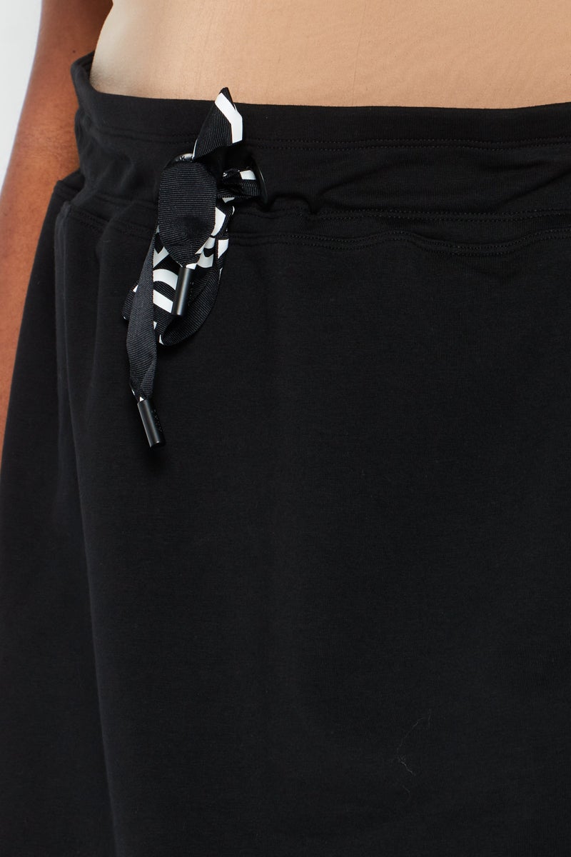 DKNY Sport Women Plus Size Drawstring Plain Training Skirt, Black  - Image 3