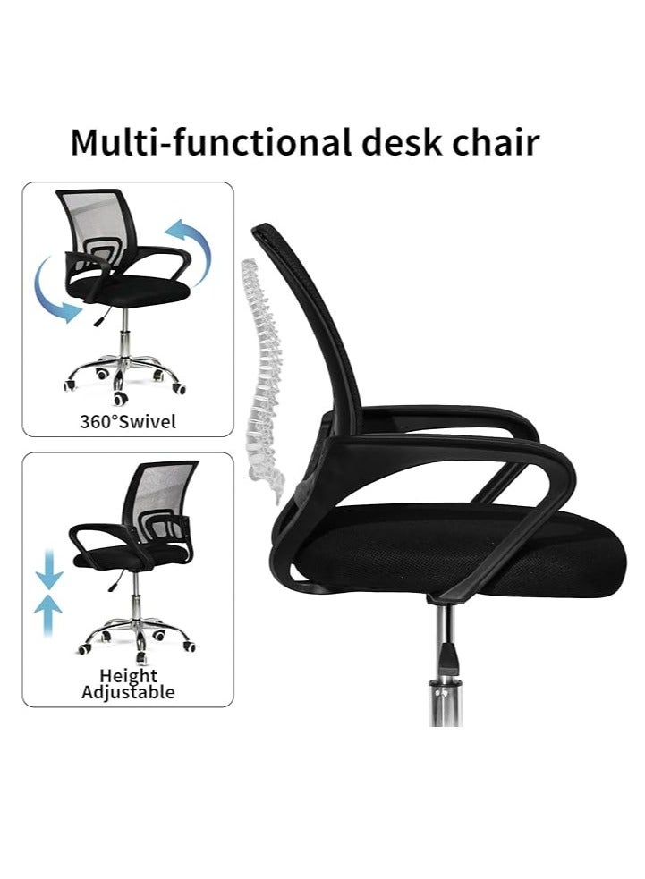 Generic Office Chair Ergonomic Computer Chair Height Adjustable Desk Chair with Lumbar Support Backrest Comfortable Rotating Chair for Home Office  - Image 5