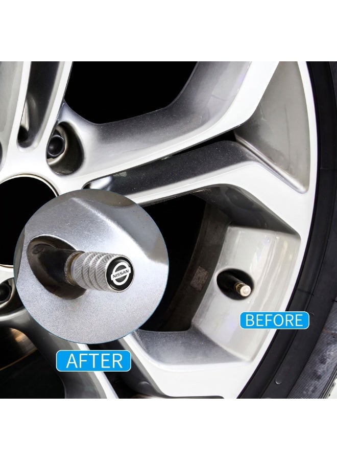 Car Valve Cap Decorative Dustproof Tire Valve Stem Caps (4pcs) Accessories For Nissan Altima X-trail Qashqai Note Juke Patrol - Image 5