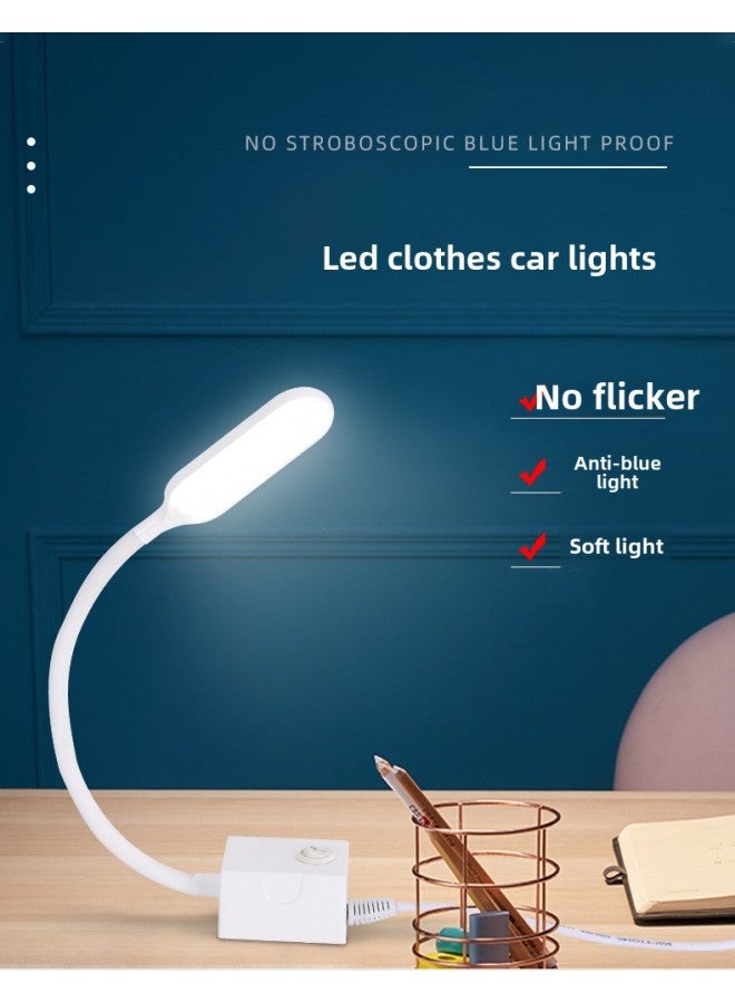 Loquat LED Clothes Lamp Touch Dimming High Brightness Clothes Flat Car Special Lamp Strong Magnetic Anti-skid Anti-glare Eye Protection Desk Lamp-Power:30 Beads Highlight Ordinary Switch - Image 4