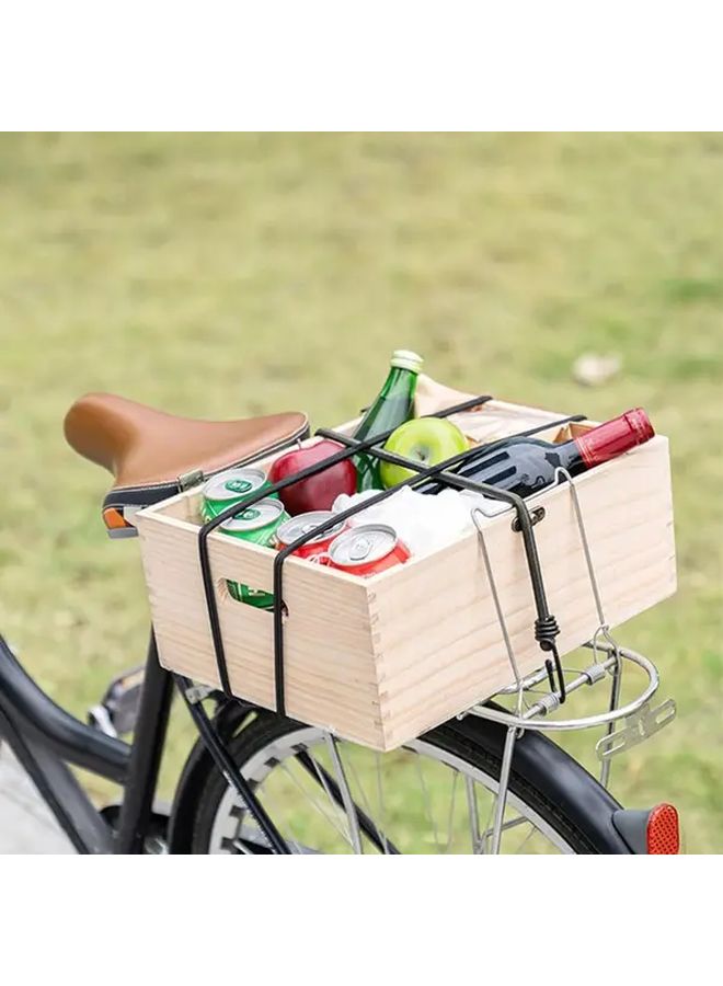 4pcs Black Bungee Straps With Hooks Durable Elastic Cord For Motorcycle Truck Camping - Image 3