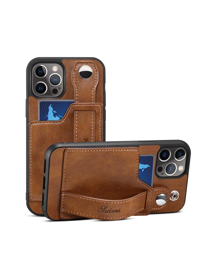 The Bros Case For iPhone 12 Pro 215 Wrist Strap PU Phone Case