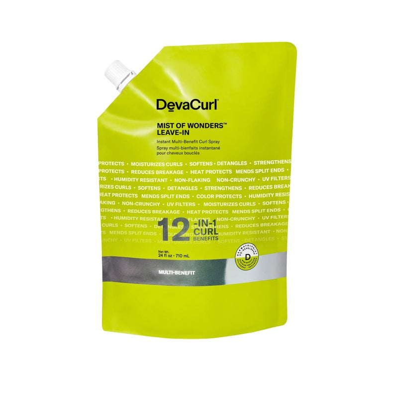 DevaCurl Mist of Wonders Leave In MultiBenefit Curl Spray Refill Pouch 24 oz