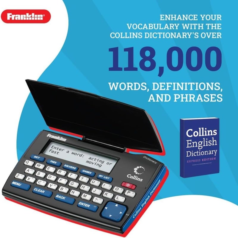 Franklin قاموس كولينز الإنجليزي - إصدار إلكتروني، رفيق لغتك مع قاموس مرادفات، ألعاب ومحولات - قاموس مع مرادفات وأضداد - Image 2