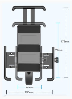 HouDeOS Phone Holder for Bike and Motorcycle Phone Mount Bicycle Cell Phone Mount Clamp for Handlebar  - Image 3