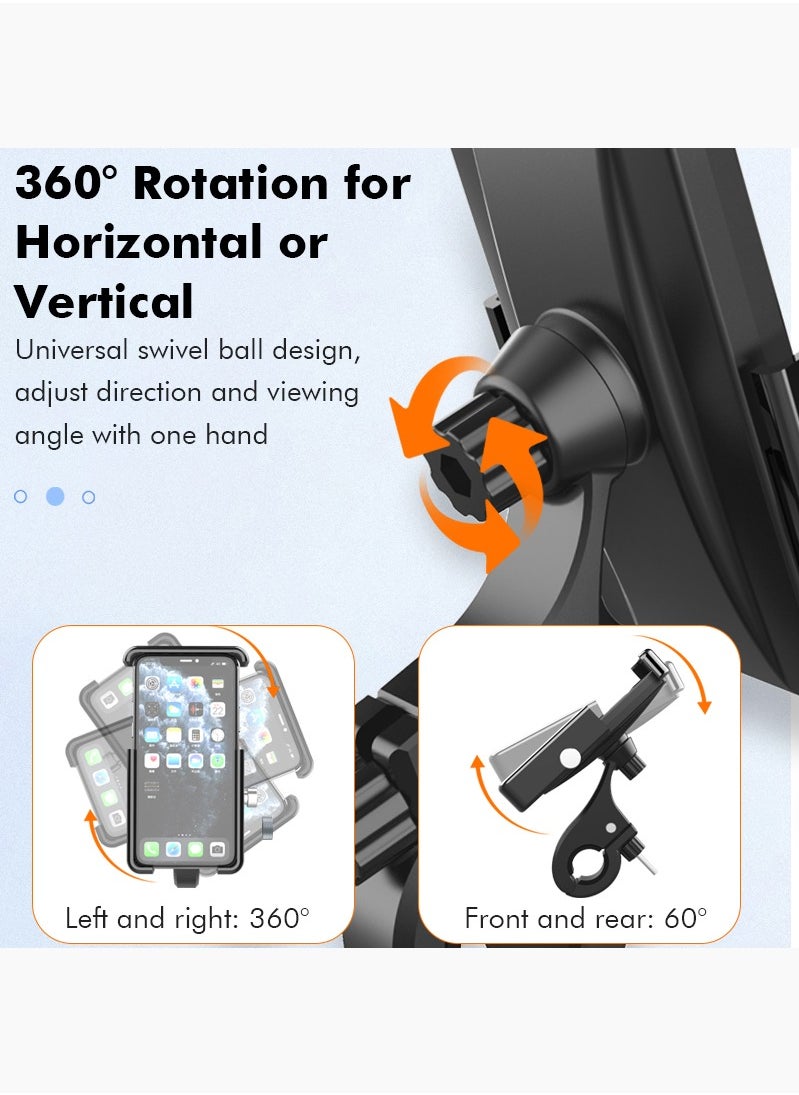 HouDeOS Phone Holder for Bike and Motorcycle Phone Mount Bicycle Cell Phone Mount Clamp for Handlebar  - Image 5