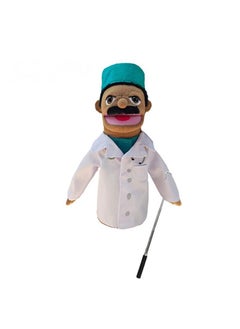 General 1 Pcs Doctor Occupation Professional Figurine Role Playing Parent-Child Interaction Toy Family Companionship Plush Doll Figurine Toy Hand Puppet With Control Lever  - Image 1