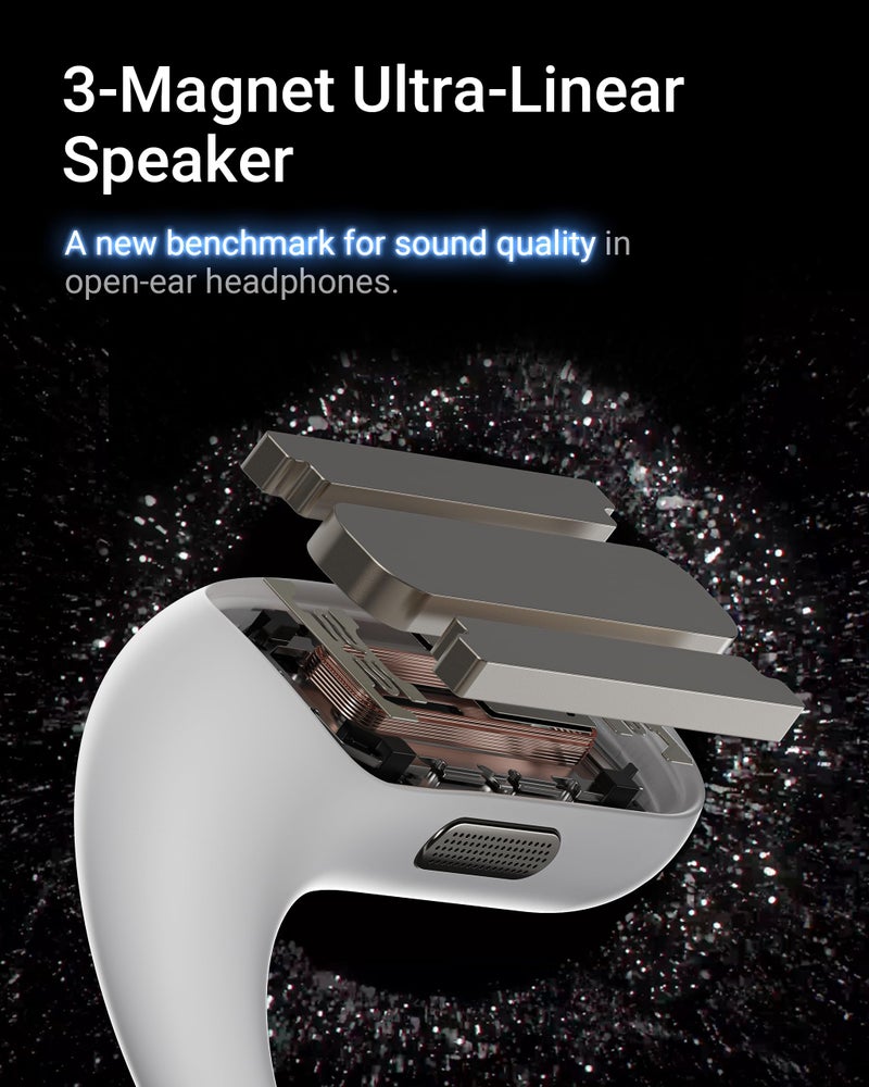 ACEFAST سماعات أذن ACEFAST AceFit Pro المفتوحة، وضع الأمان الليلي للرياضة، صوت جهير قوي، 7.6 جرام راحة فائقة، بلوتوث 5.4، 30 ساعة من وقت التشغيل مع شاشة رقمية، سماعات رياضية IP54 للجري والتمارين - Image 3