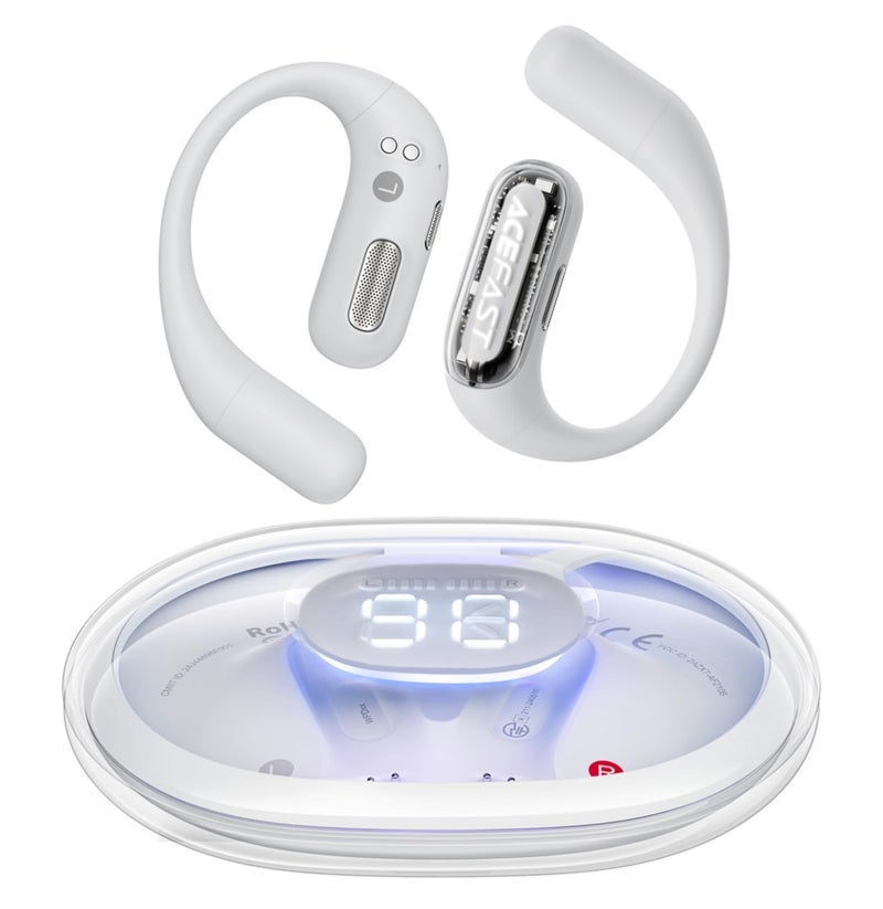 ACEFAST سماعات أذن ACEFAST AceFit Pro المفتوحة، وضع الأمان الليلي للرياضة، صوت جهير قوي، 7.6 جرام راحة فائقة، بلوتوث 5.4، 30 ساعة من وقت التشغيل مع شاشة رقمية، سماعات رياضية IP54 للجري والتمارين - Image 1