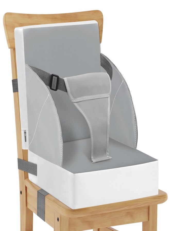 KOXUIUF Toddler Booster Seat for Kitchen Chair Dining Table, PU Waterproof Strong Support Portable Booster Chair for Toddlers Eating, Easy Cleaning Booster Seat Cushion Detachable with Adjustable Straps - Image 1
