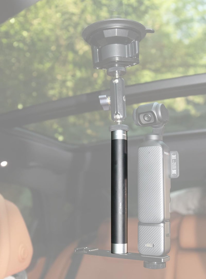 Rigdance 1/4" Thread Extension Aluminium Rod Mount, Camera Extension Rod for Dash Cam, Action Cameras, 15cm/5.9 inch Long with 1/4" Male Female Thread - Image 4