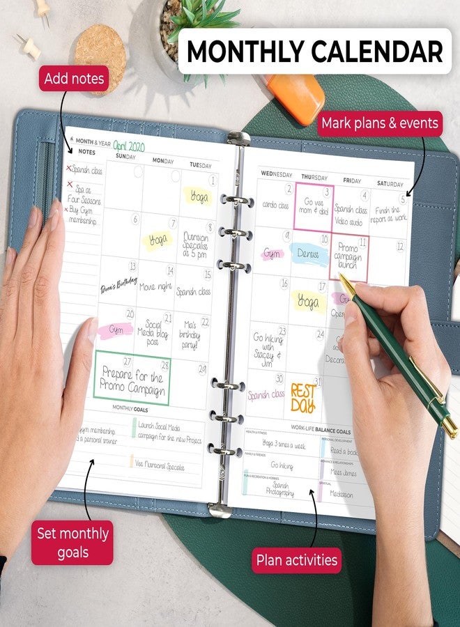 Clever Fox Weekly Planner Binder - Goal Setting Planner for Time Management & Weekly Tasks - Work & Life Organizer with To Do List & Habit Tracker - Undated, 7″ x 9″ Hardcover (Windy Blue) - Image 4