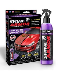 SHINE ARMOR Shine Armor Fortify Quick Coat Ceramic Coating - Car Wax Spray - Waterless Car Wash & Wax - Hydrophobic Top Coat Polish & Polymer Paint Sealant Protection  - Image 1