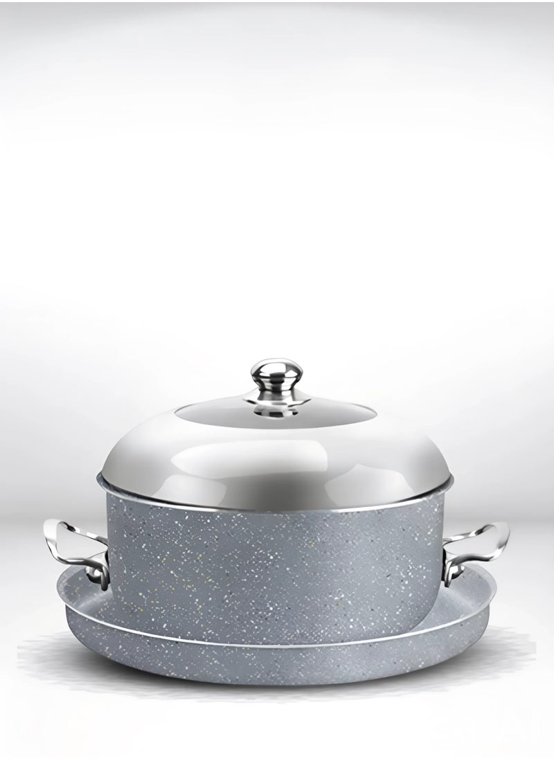 Cady One Grey granite inverted saucepan with tray and lid 