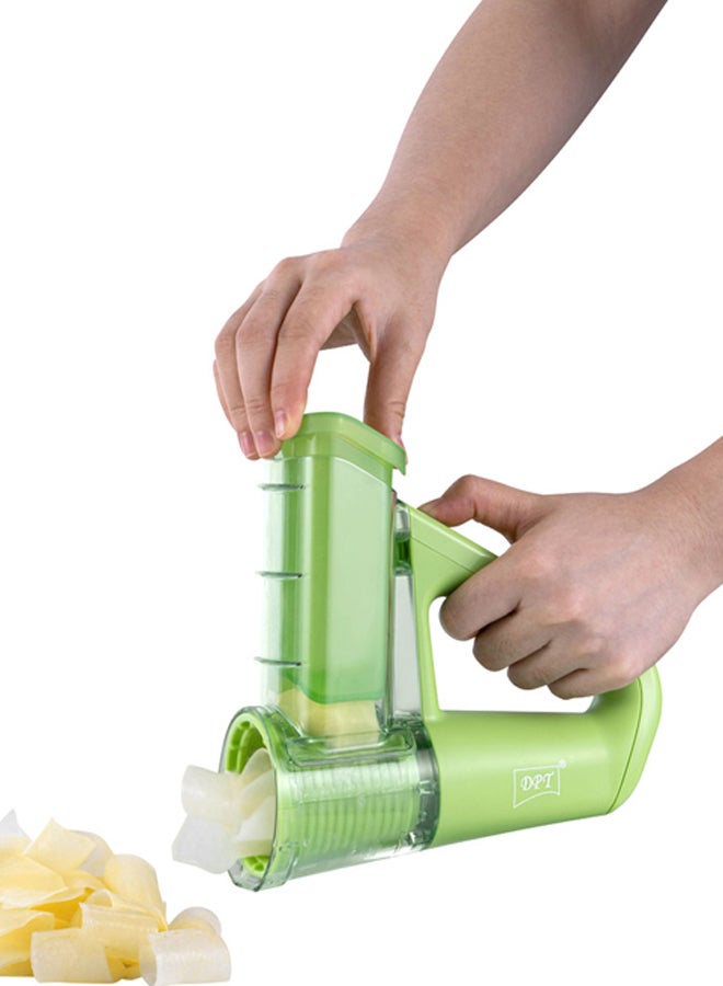 DPT قطاعة خضار وفواكه، قطاعة متعددة الاستخدامات، خضراء، الحجم 18*7.5*17.5 سم - Image 2