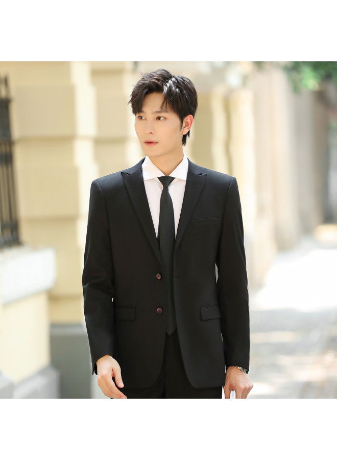 ROMON Top + Pants】comfortable Men's Suit, Slim-fit Gentleman's Wedding Suit Set For Men - Image 4