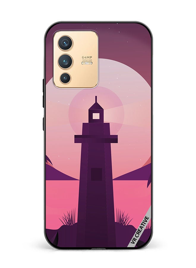 VR CREATIVE Protective Case Cover For Vivo V23 5G Lake House Design Multicolour - Image 1