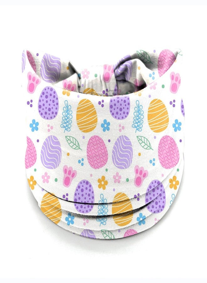 winthrop 4 Pcs Easter Headbands for Women, Blue White Wide Turban Dress Up Costume Breathable Stretchy Non Slip Head Wrap, Rabbit Egg Printed Holiday Spring Summer Hair Band for Yoga Running Party - Image 5