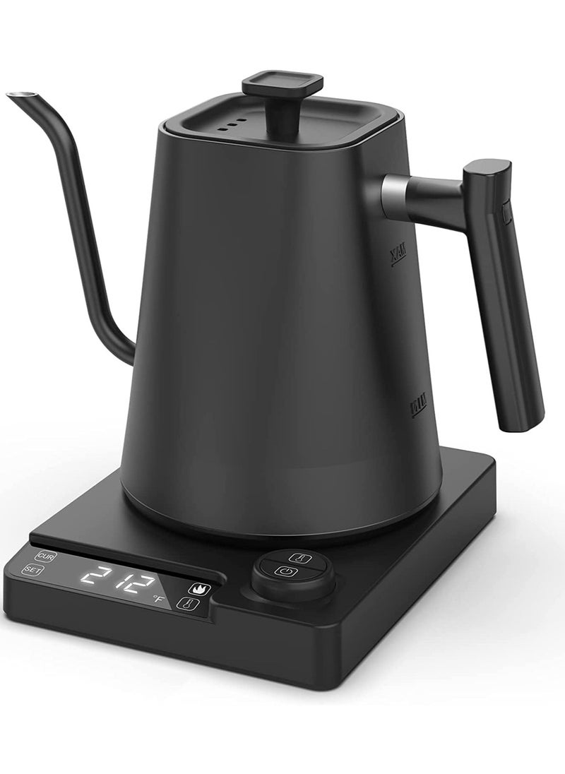 Joshberg Electric Gooseneck Kettle,Pour Over Kettle for Coffee Tea Brewing,Electric Temperature Control Gooseneck Kettle, 1200W,1L, Matte Black  - Image 1