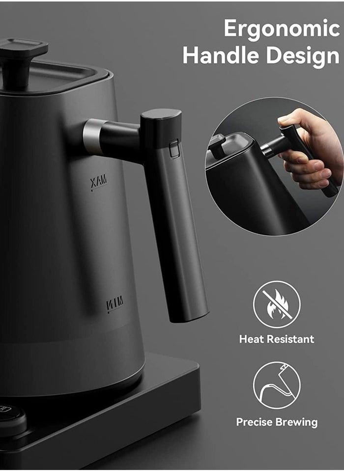 Joshberg Electric Gooseneck Kettle,Pour Over Kettle for Coffee Tea Brewing,Electric Temperature Control Gooseneck Kettle, 1200W,1L, Matte Black  - Image 2