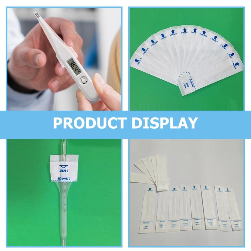 Disposable Probe Paper Covers 100pcs Digital Protective Films for Rectal and Oral Use Temperature Probe Sleeves for Health Monitoring - Image 3
