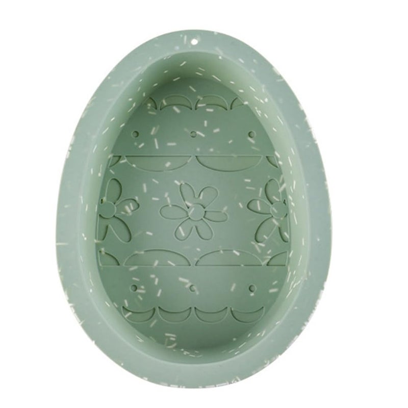 VOSAREA Egg Cake Pans: Silicone Easter Egg Mold Jumbo Easter Mould Cake Chocolate Mold Silicone Candy Biscuit Tray for Baking Supplies Party Decorations - Image 1