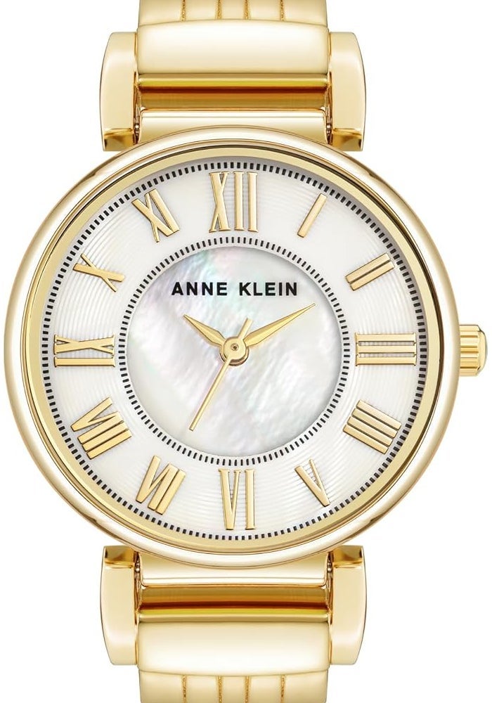 Anne Klein Women's Gold Bracelet Watch with Mother-of-Pearl Dial - Image 1