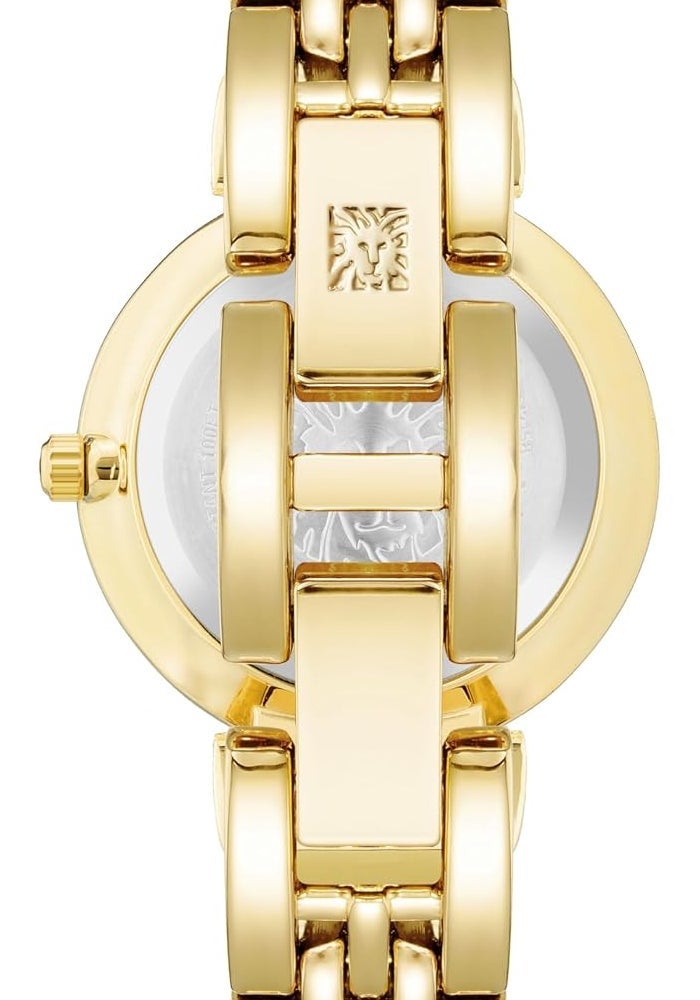 Anne Klein Women's Gold Bracelet Watch with Mother-of-Pearl Dial - Image 3