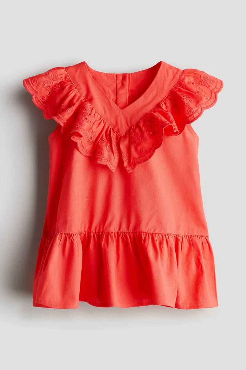 H&M Frill-trimmed cotton dress