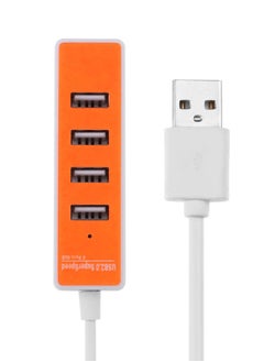 نيبمينينت سلك كابل محول مع مقسم مزود بموزع به 4 منافذ USB عالي السرعة 480 ميجابت في الثانية برتقالي  - Image 1