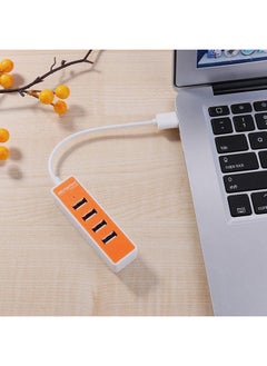 نيبمينينت سلك كابل محول مع مقسم مزود بموزع به 4 منافذ USB عالي السرعة 480 ميجابت في الثانية برتقالي  - Image 2