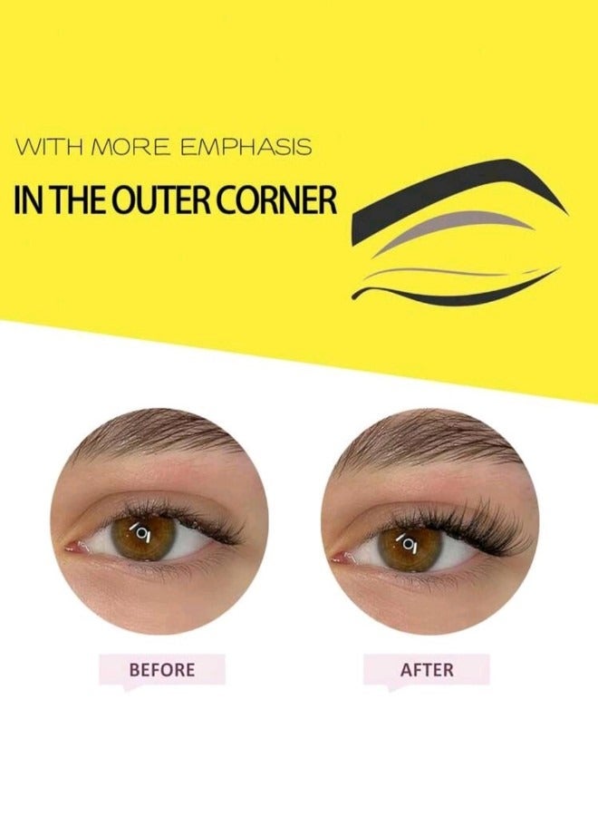 روزي لاشيز 5 أزواج من الرموش الطرفية رموش ل طرف العين بخط جفن شفاف مريحة للاستخدام عدة مرات - Image 3