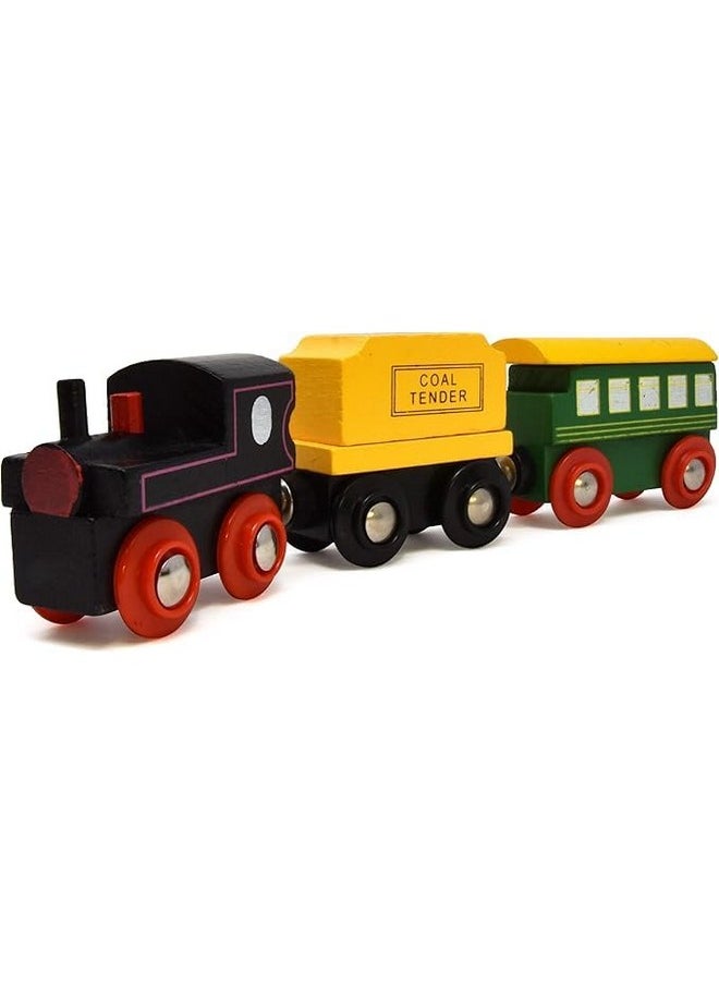 Gift Boutique Gift Boutique Wooden Train Cars 9 Piece Collection of Magnetic Trains and Wood Engine and Vehicles Compatible with All Major Brands, A Deluxe Railway Set for Kids  - Image 4