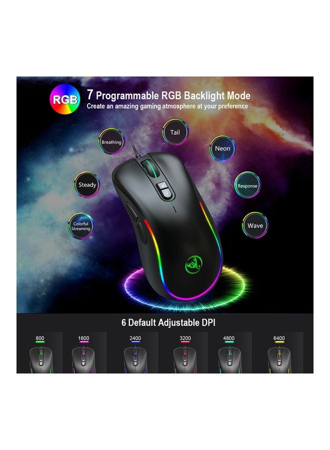 Loquat Wired RGB Gaming Mouse 35 Keys Single-Hand Gaming Keyboard Portable Android Keyboard Mouse, Programmable Gaming Mouse+one-handed Game Keyboard  - Image 5