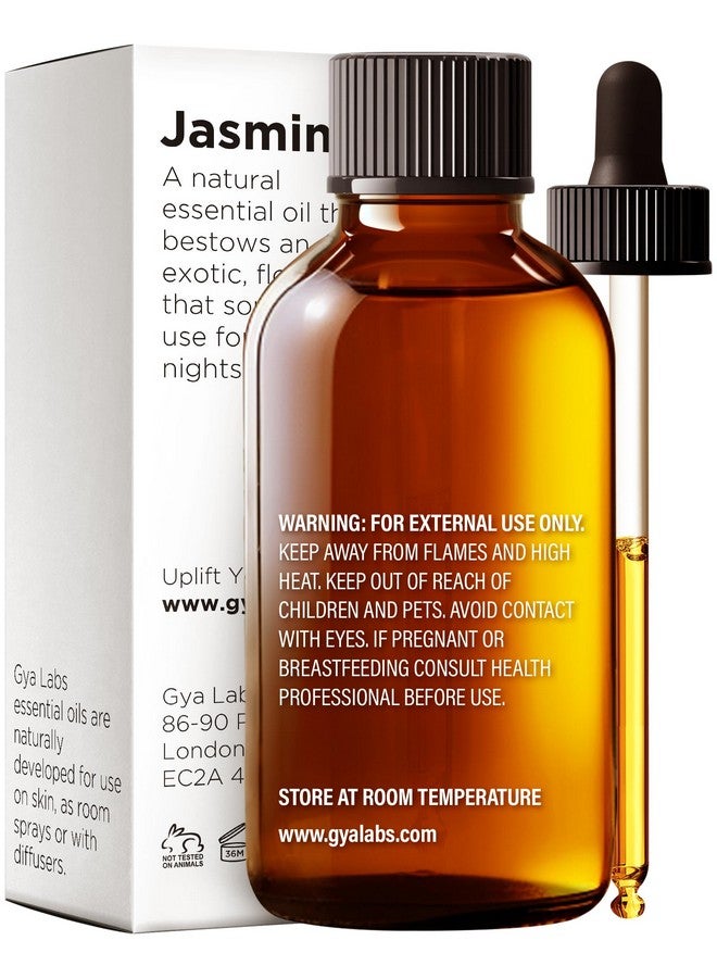 gya labs Jasmine Essential Oil For Diffuser - Huge 4 Fl Oz - 100% Pure Natural Jasmine Oil Essential Oil For Diffuser, Skin, Hair, Massages, Floral & Alluring Scent For Aromatherapy & Candle Making - Image 2