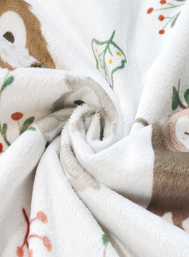 BOPRIO Baby Blankets for Unisex Boys Girls, Ultra Soft Nursery Minky Blankets with Owl Family Design and Dotted Fleece Backing, Cozy Bed Throws for Newborn Toddler Gift 30 x 40 Inch - Image 5