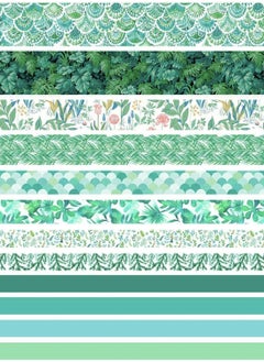 Y&D 12 Pcs Washi Tape Masking Scrapbooking Supplie Sticker Card Making Decorative Kid Colored Pattern Craft Solid Stationary DIY Decor, Scrapbook, Planner Bullet Journal Wide Gift Wrapping  - Image 2