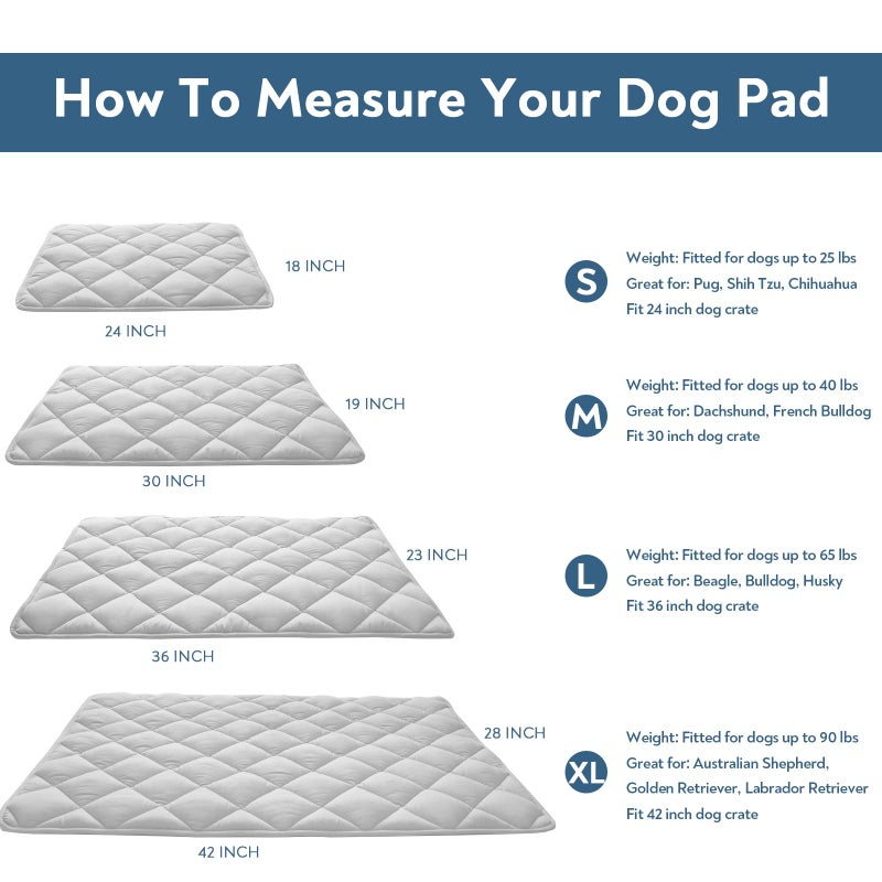 Magik & Kover Dog Bed Crate Pad 2 Pack, Soft Dog Crate Mat with Anti-Slip Bottom, Machine Washable Kennel Pad, Fits 24 Inch, Grey - Image 5