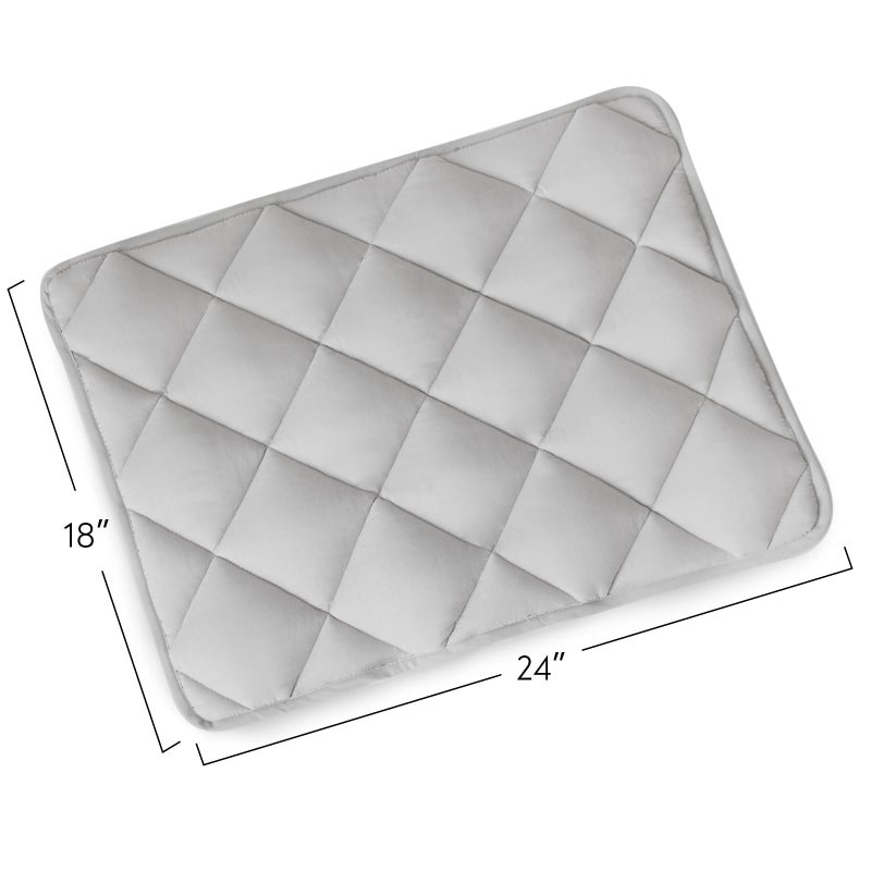 Magik & Kover Dog Bed Crate Pad 2 Pack, Soft Dog Crate Mat with Anti-Slip Bottom, Machine Washable Kennel Pad, Fits 24 Inch, Grey - Image 4