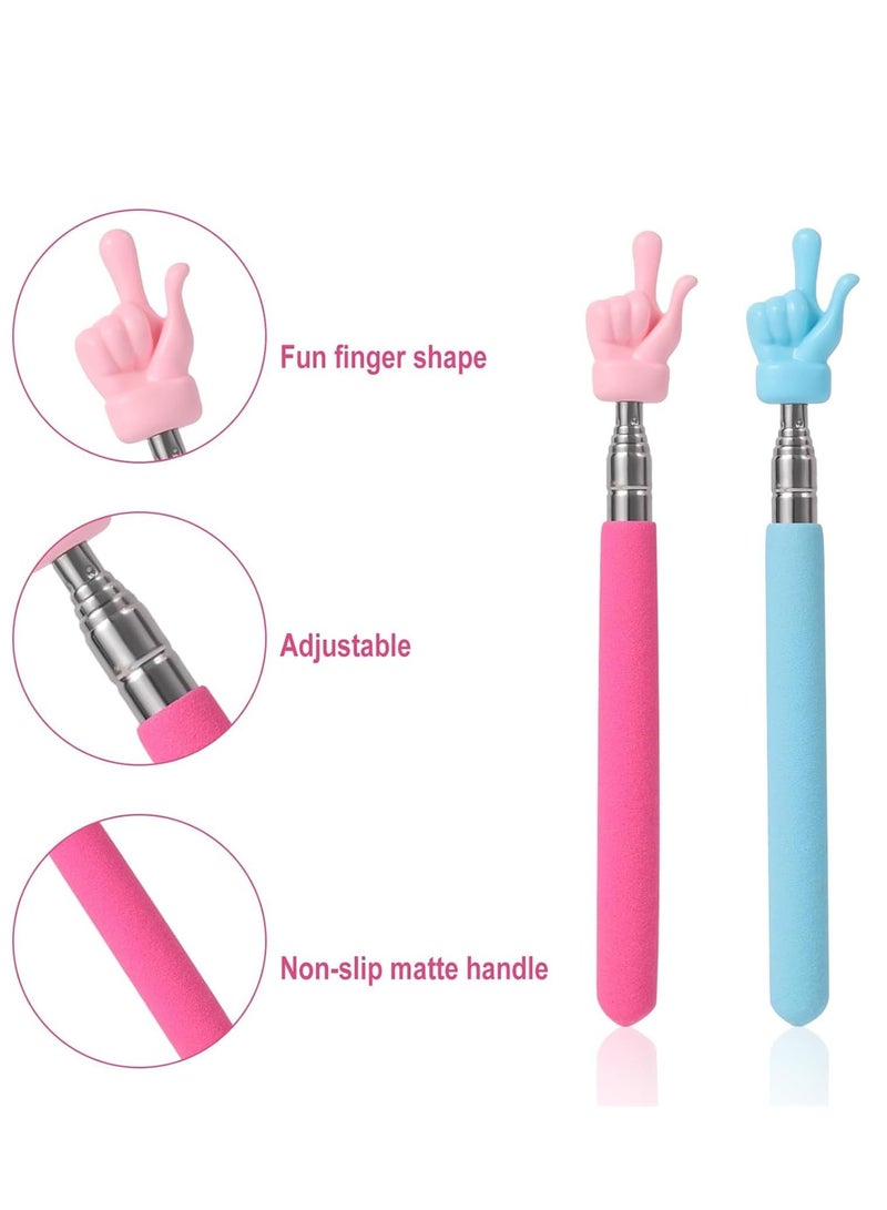 فوميمو مؤشر تلسكوبي للمعلمين، 4 قطع قابلة للتمديد، مؤشر يد، مؤشر إصبع، مؤشر تقديم، مؤشر لوحة بيضاء لمعلمي رياض الأطفال في المدارس الابتدائية، لوازم الفصل الدراسي - Image 2