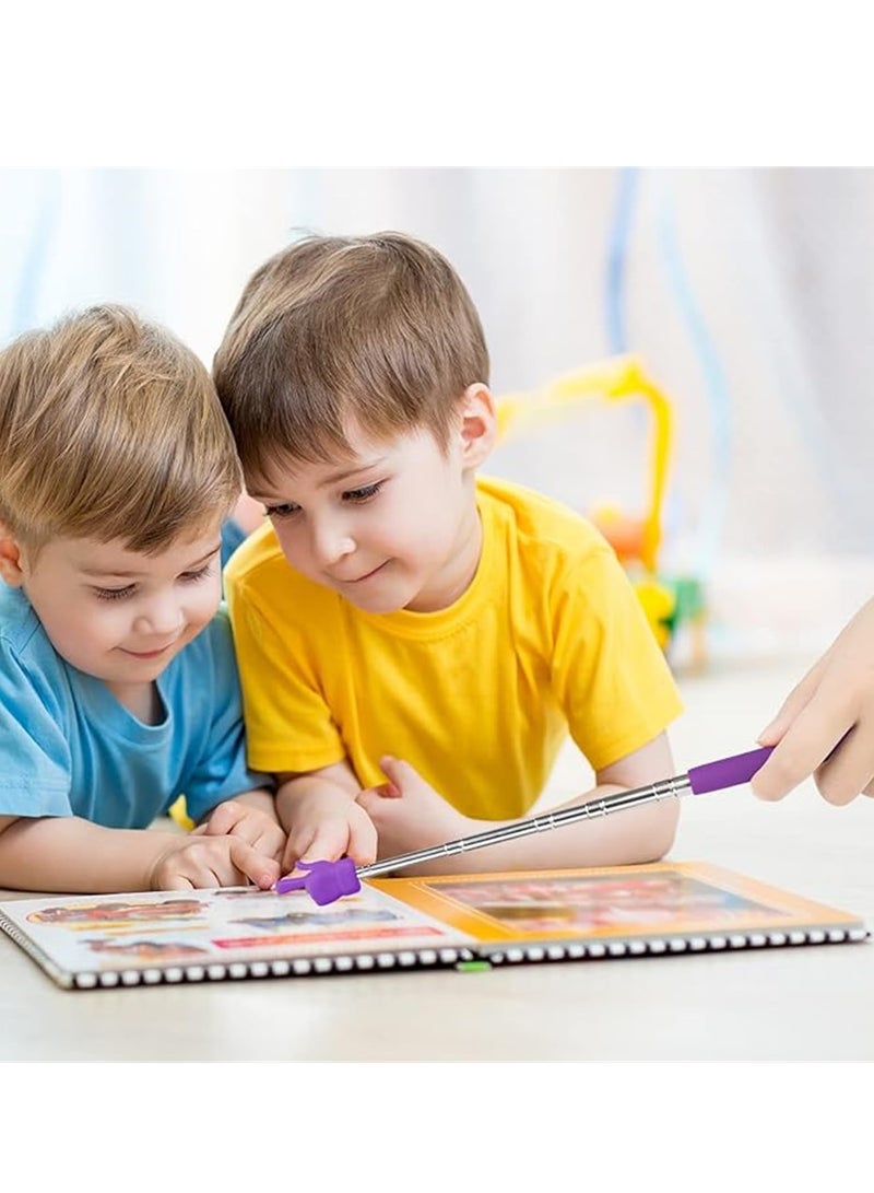 فوميمو مؤشر تلسكوبي للمعلمين، 4 قطع قابلة للتمديد، مؤشر يد، مؤشر إصبع، مؤشر تقديم، مؤشر لوحة بيضاء لمعلمي رياض الأطفال في المدارس الابتدائية، لوازم الفصل الدراسي - Image 4