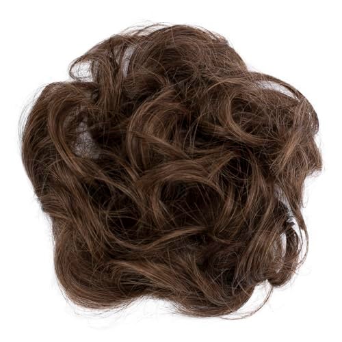 CAISHA Messy Scrunchie Bun Voluminous Wavy Hairpiece Heat-resistant Synthetic Fibres Brown Mix G26A L - Image 1
