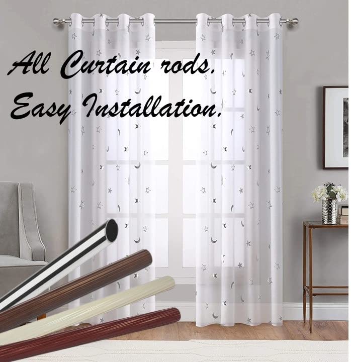 RAB Curtain Pipe Spiral MS, for Home, Door, Windows, (PC Spiral, Teak Wood, Pipe, 25 mm Diameter) (3.5 FT) - Image 5