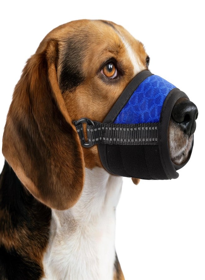 BONTHEE Dog Muzzle,Soft Breathable Mesh, Adjustable Loop Pets Drinkable Anti-Biting Muzzle for Small, Medium, Large Dogs | Lightweight, Comfortable, Easy to Wear-Blue L - Image 1