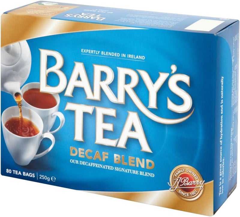 Barry's Tea Decaf Blend - 80 Count Tea Bags - Caffeine Free Assam Tea - Image 1