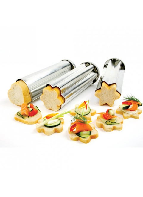 Norpro Tin Canape Bread Molds, Set of 1, 3 pieces