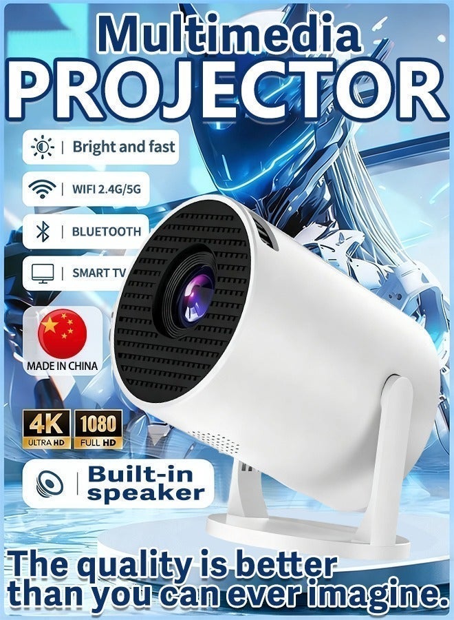 Portable Projector 4k Full HD wifi Android Smart Mini Portable Projector with WiFi & Bluetooth | Home Movie Phone Projector - Image 1
