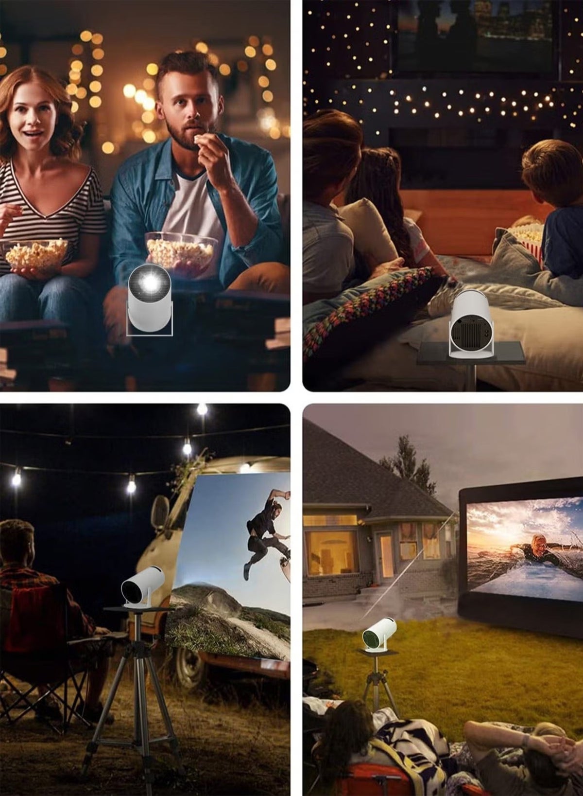 Home Movie Phone Projector 4k Full Hd WiFi Portable Android Smart Mini With WiFi & Bluetooth ⚽