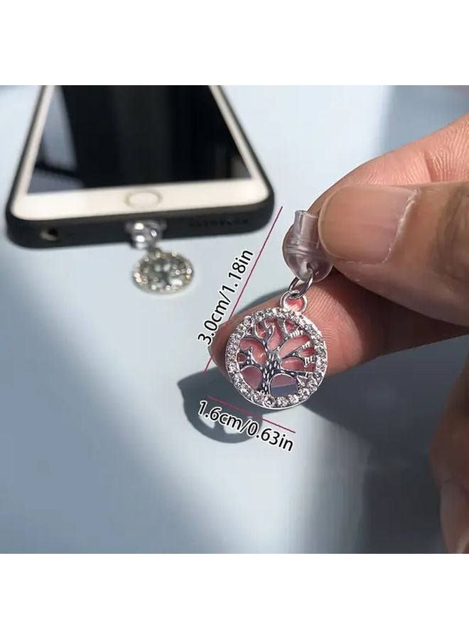 Tree Of Life Phone Lanyard With Dust Plug For iPhone 6 To 14 Pro Max Anti Loss Gift - Image 3