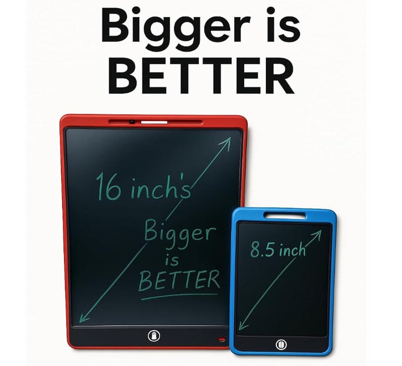 OR O&R® Portable 16-Inch LCD Writing Board for Kids – Educational Digital Slate with Stylus – Great for Travel & School Use – Color May Vary - Image 3